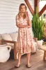 Daisies Print Eve Midi Dress sold by Lilac and Mila