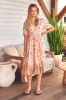 Daisies Print Eve Midi Dress sold by Lilac and Mila