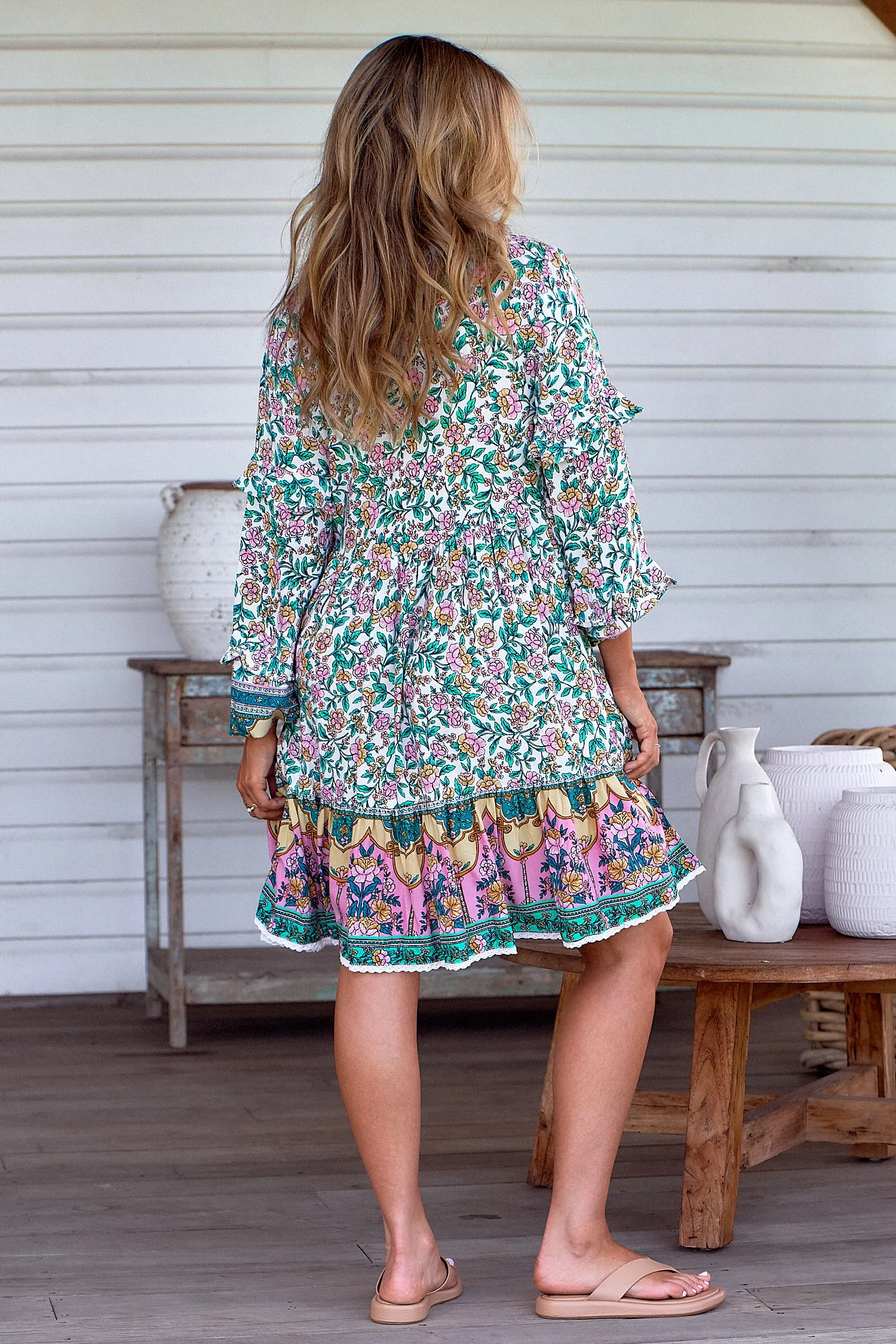 Messina Print Fey Mini Dress sold by Lilac and Mila product image thumbnail 4