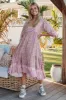 Rosabella Print Monday Midi Dress sold by Lilac and Mila