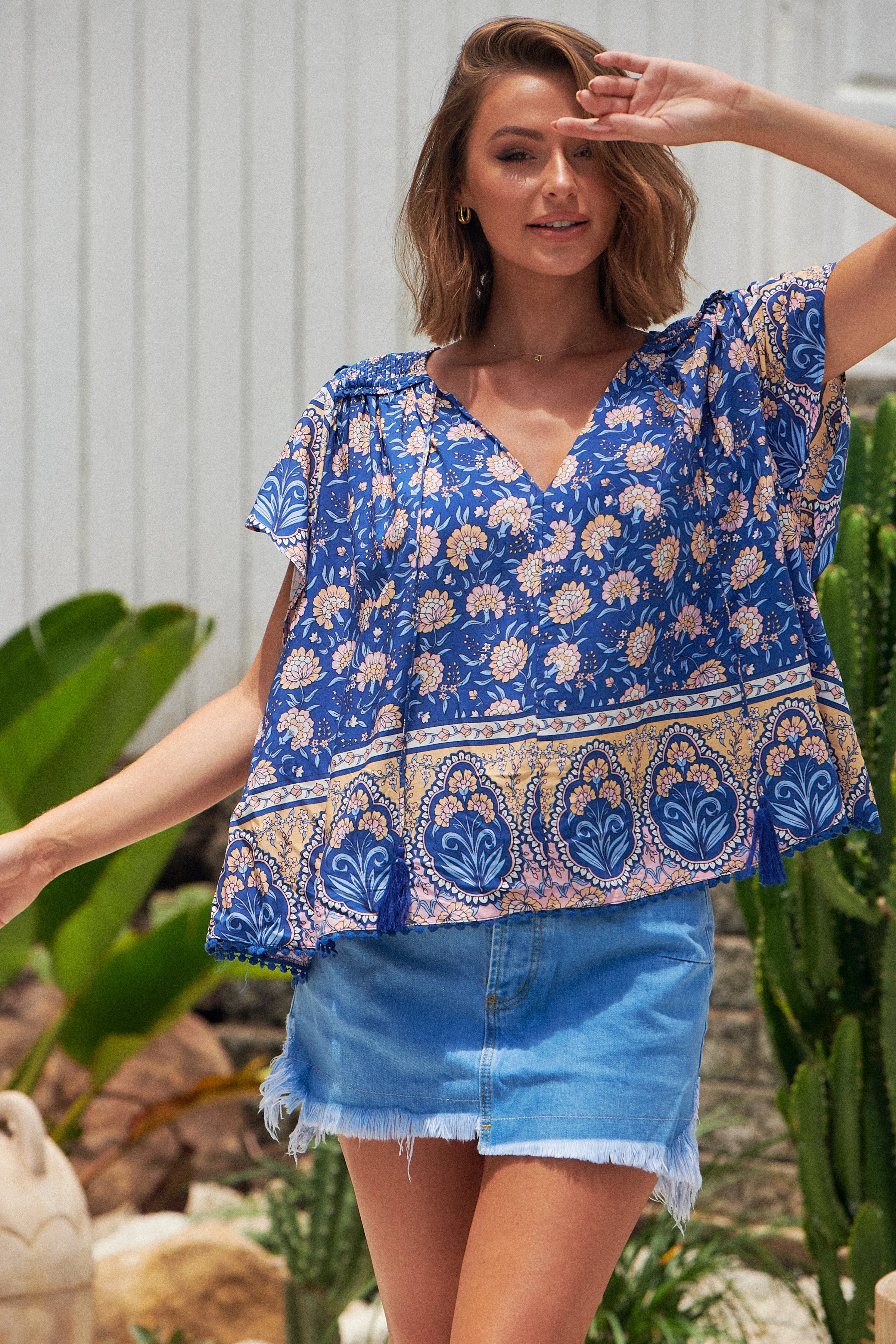 Camelia Print Fisico Top sold by Lilac and Mila product image thumbnail 4