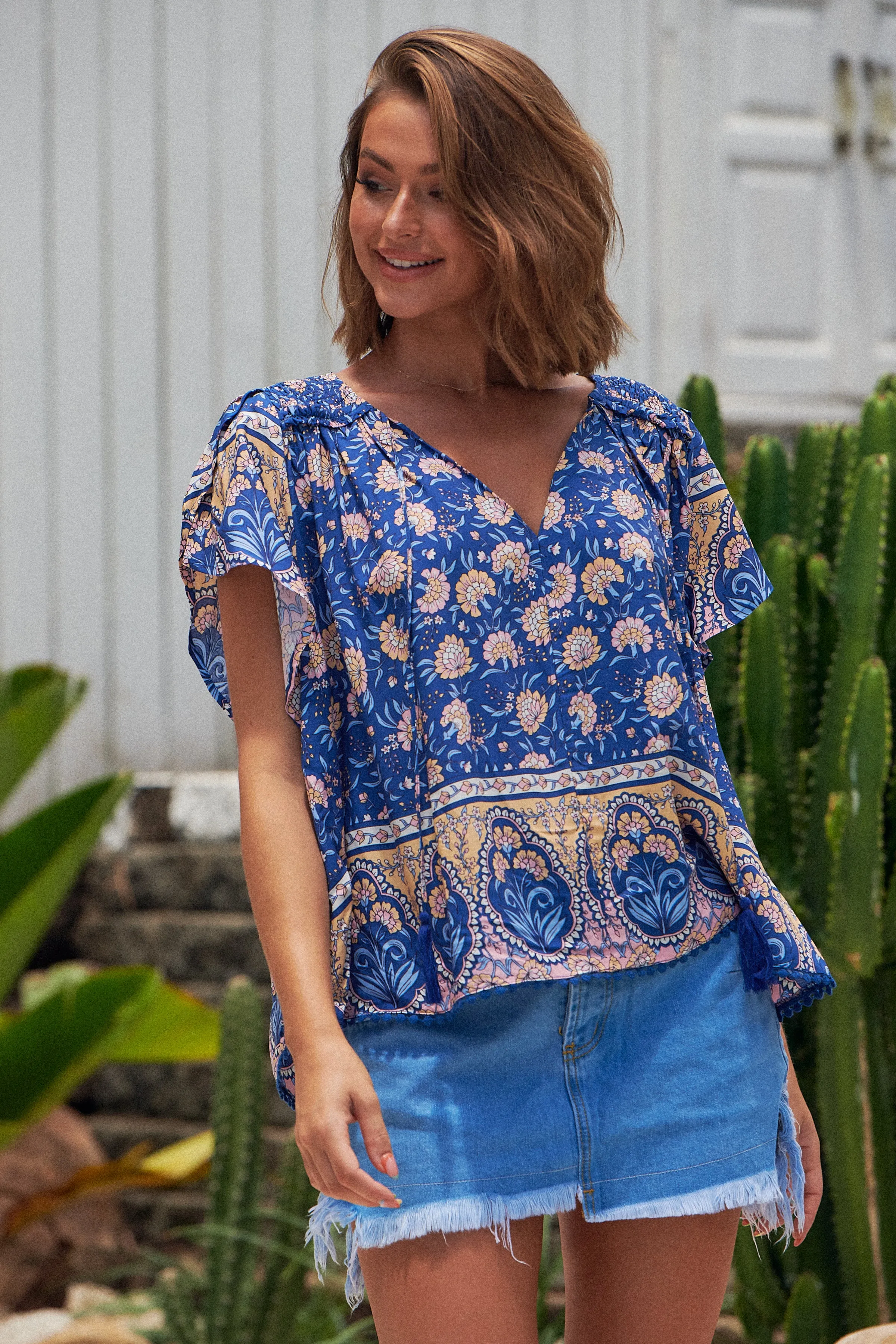 Camelia Print Fisico Top sold by Lilac and Mila product image thumbnail 3