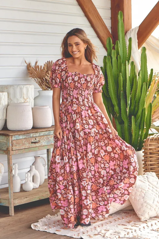 Pixie Print Claudette Maxi Dress sold by Lilac and Mila