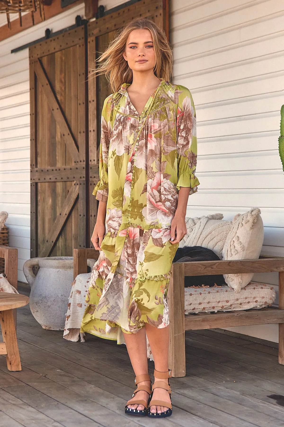 Mistletoe Print Briana Dress sold by Lilac and Mila