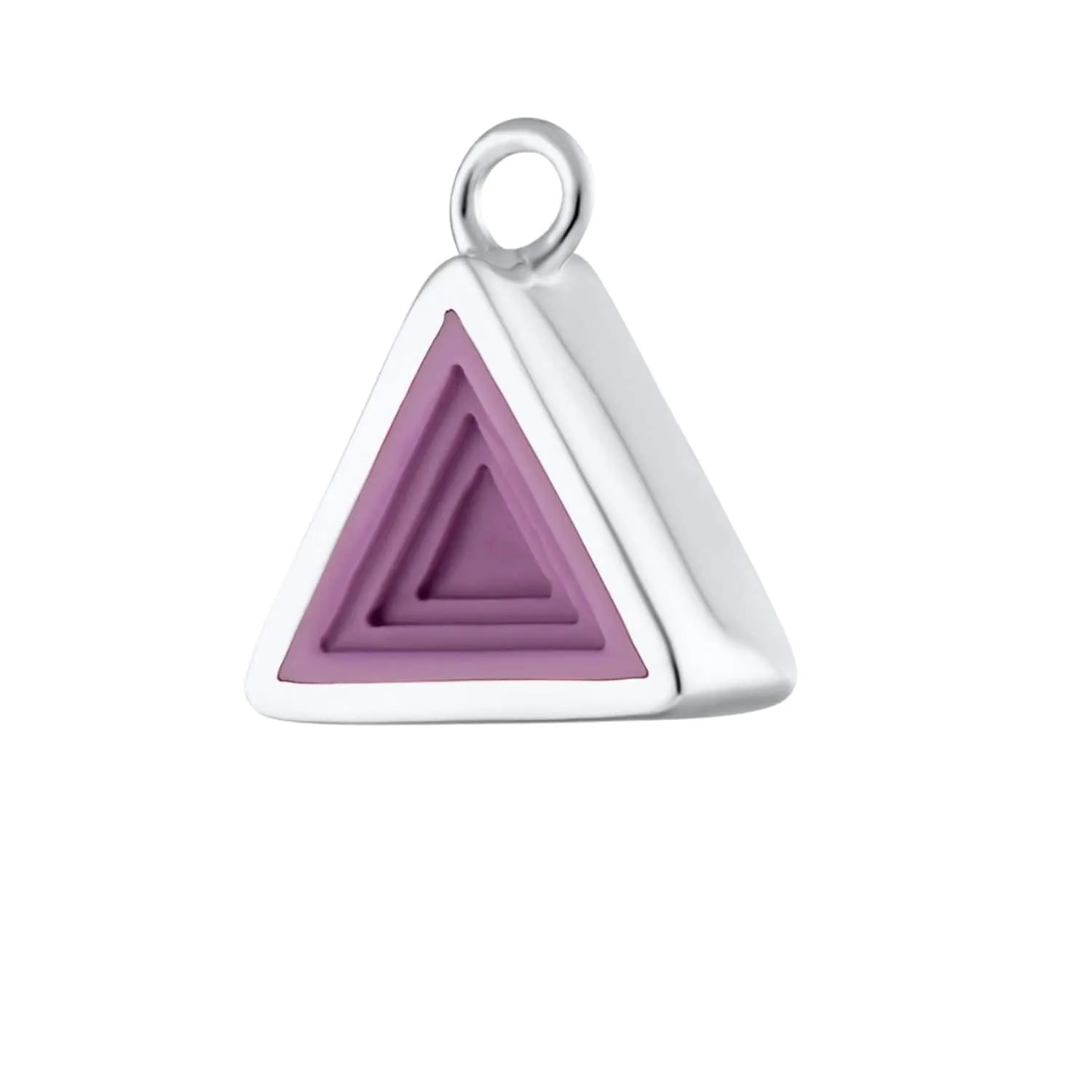 Silver Geometric Purple Triangle Earring Charm sold by Lily Charmed