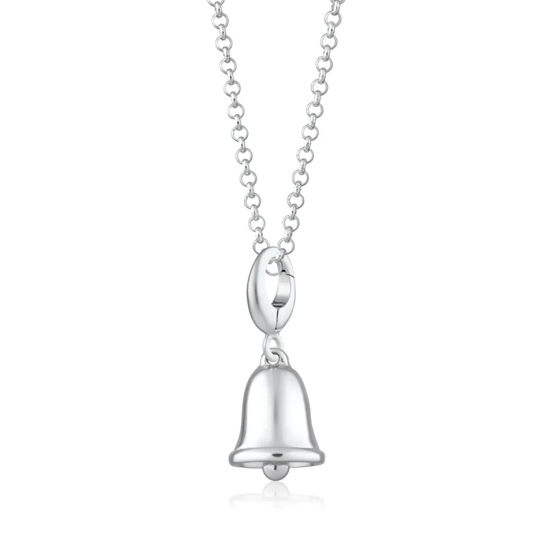Silver Bell Necklace sold by Lily Charmed