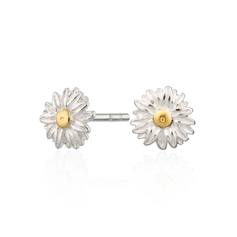 Silver Daisy Stud Earrings sold by Lily Charmed