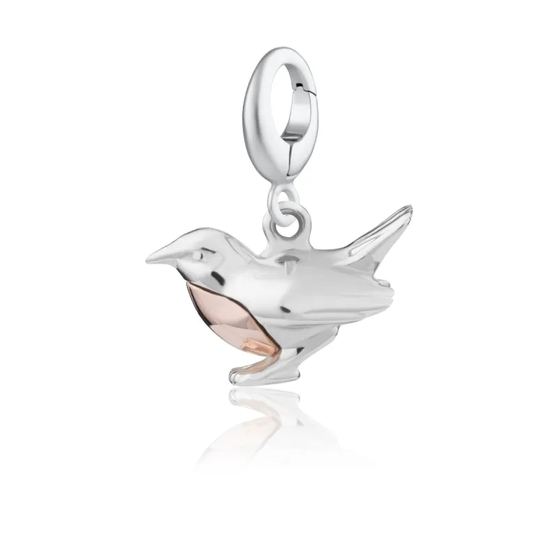 Silver Robin Bird Charm sold by Lily Charmed