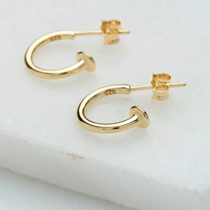 Gold Plated Charm Hoop Earrings sold by Lily Charmed