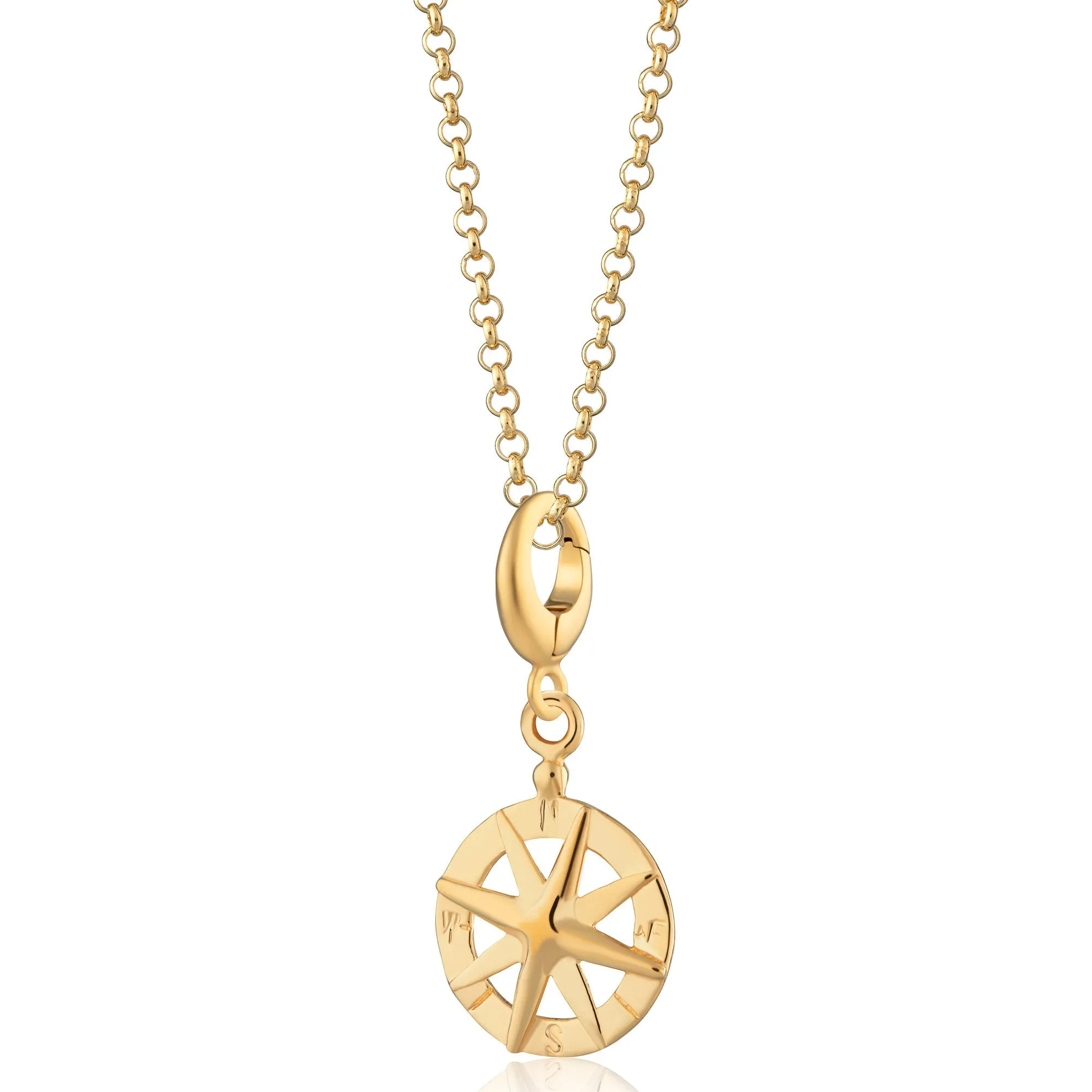 Gold Compass Charm Necklace sold by Lily Charmed