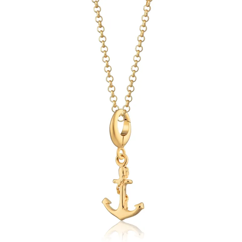 Gold Plated Anchor Necklace sold by Lily Charmed