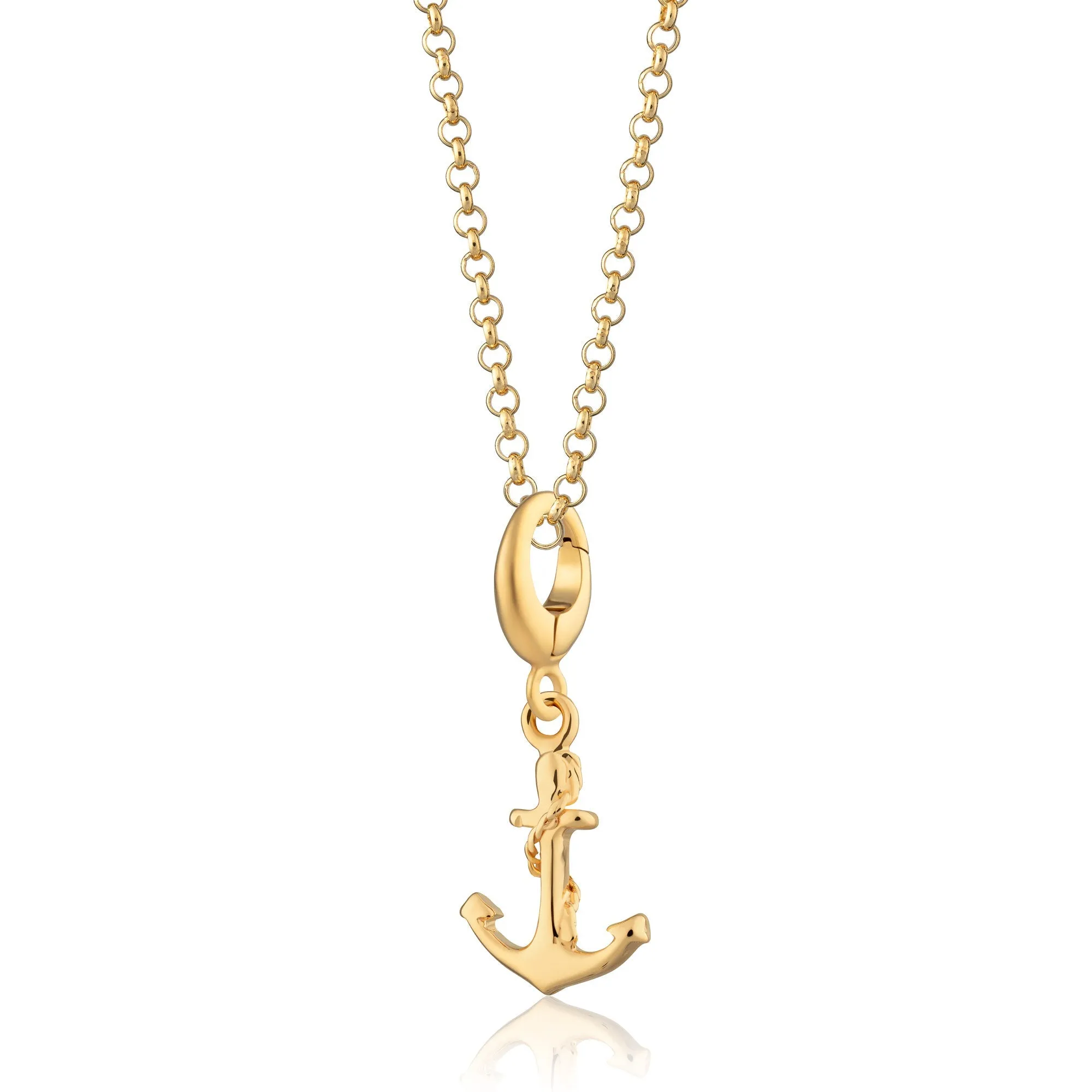 Gold Anchor Charm Necklace sold by Lily Charmed