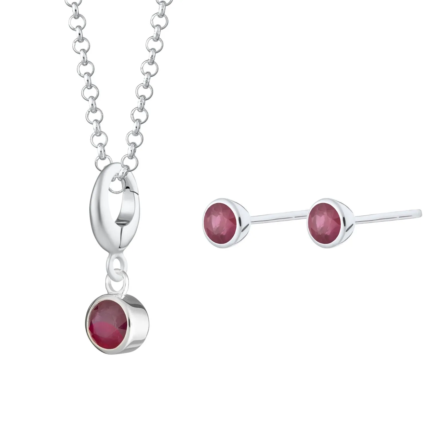 July Birthstone Jewellery Set (Ruby) sold by Lily Charmed