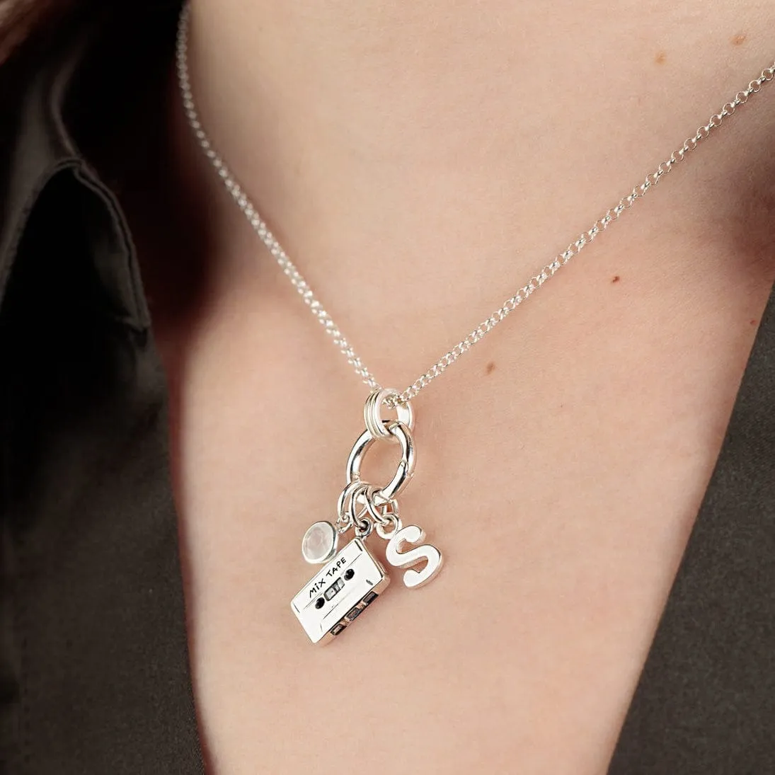 Silver Eternity Charm Collector Necklace sold by Lily Charmed product image thumbnail 2