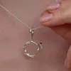 Silver Butterfly Ring Charm Necklace sold by Lily Charmed