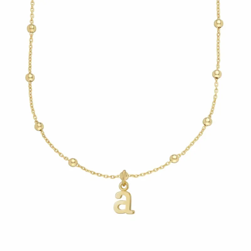 Gold Plated Satellite Chain Letter Necklace sold by Lily Charmed