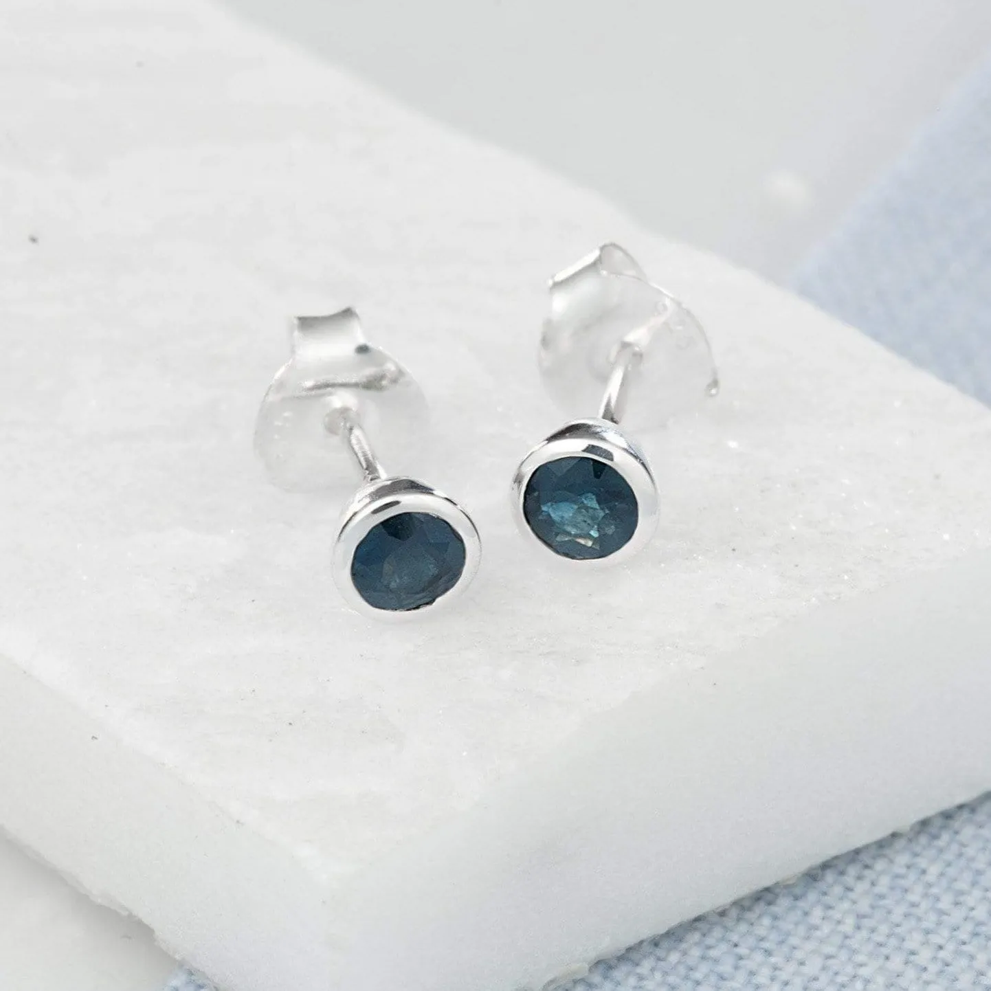 September Birthstone Earrings (Sapphire) sold by Lily Charmed product image thumbnail 2