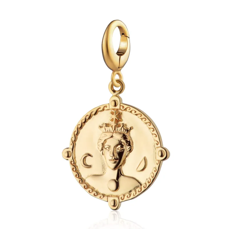 Gold Plated Goddess of Women & Mothers Hera Charm sold by Lily Charmed