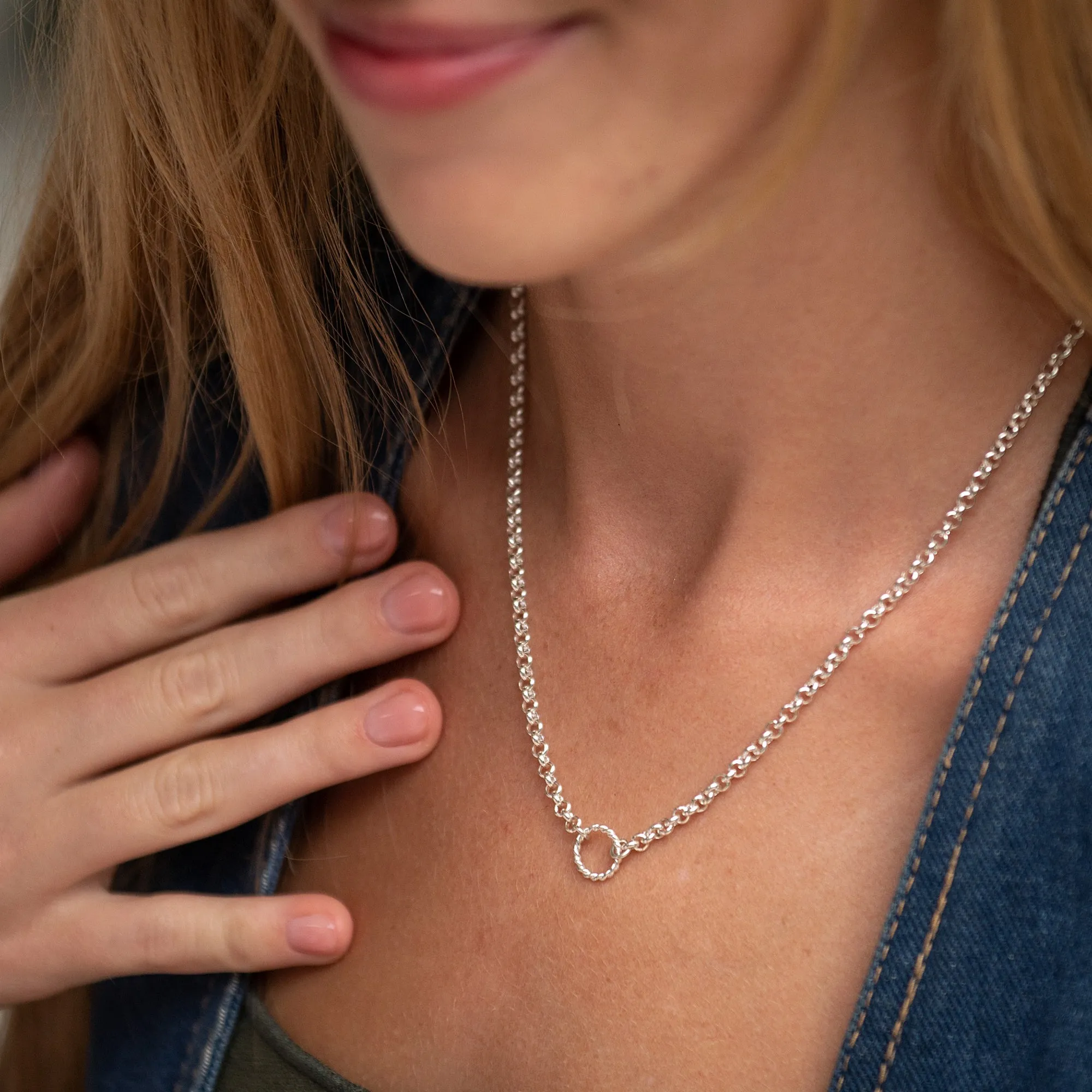 Silver Eternity Twist Charm Collector Necklace sold by Lily Charmed product image thumbnail 2