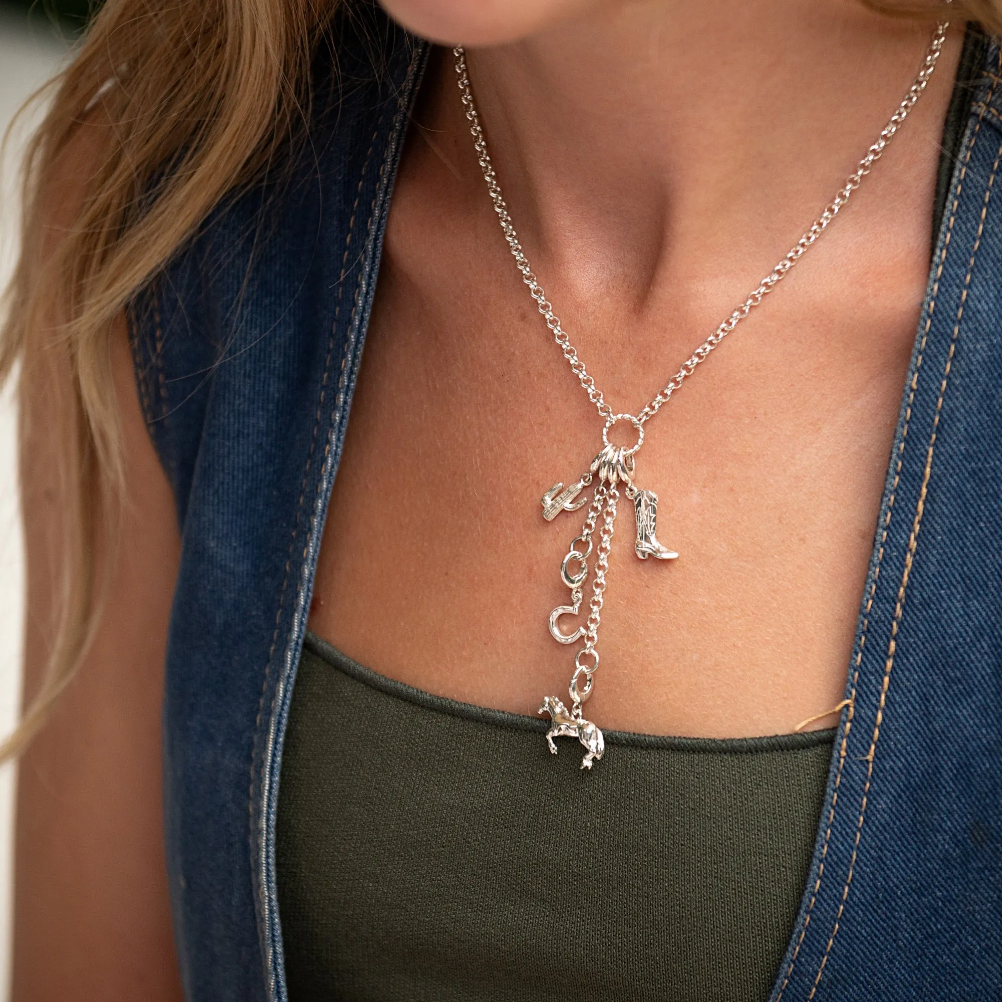 Silver Eternity Twist Charm Collector Necklace sold by Lily Charmed product image thumbnail 4