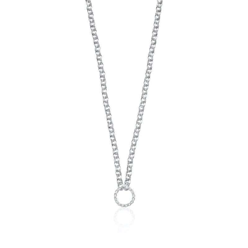 Silver Eternity Twist Charm Collector Necklace sold by Lily Charmed