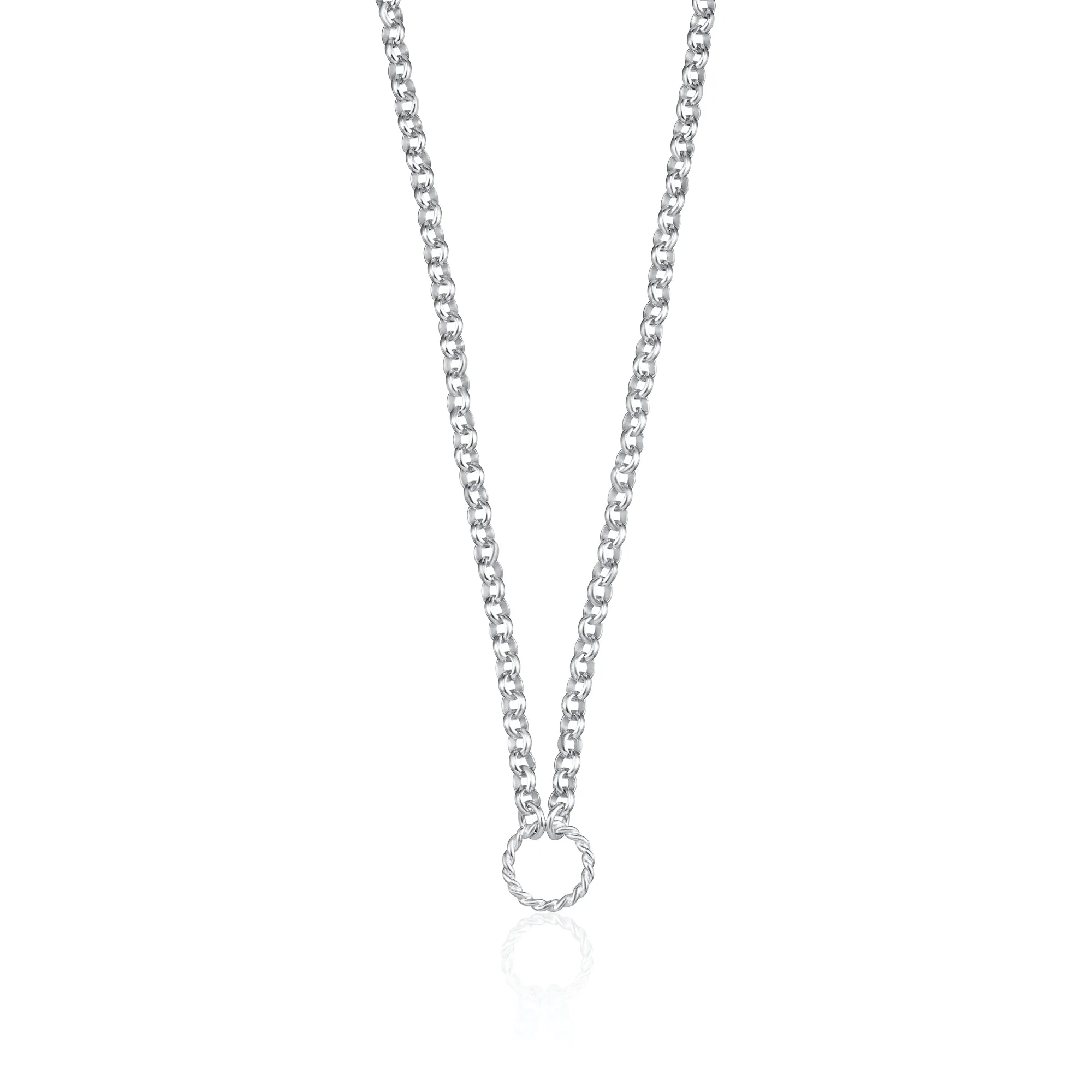 Silver Eternity Twist Charm Collector Necklace sold by Lily Charmed
