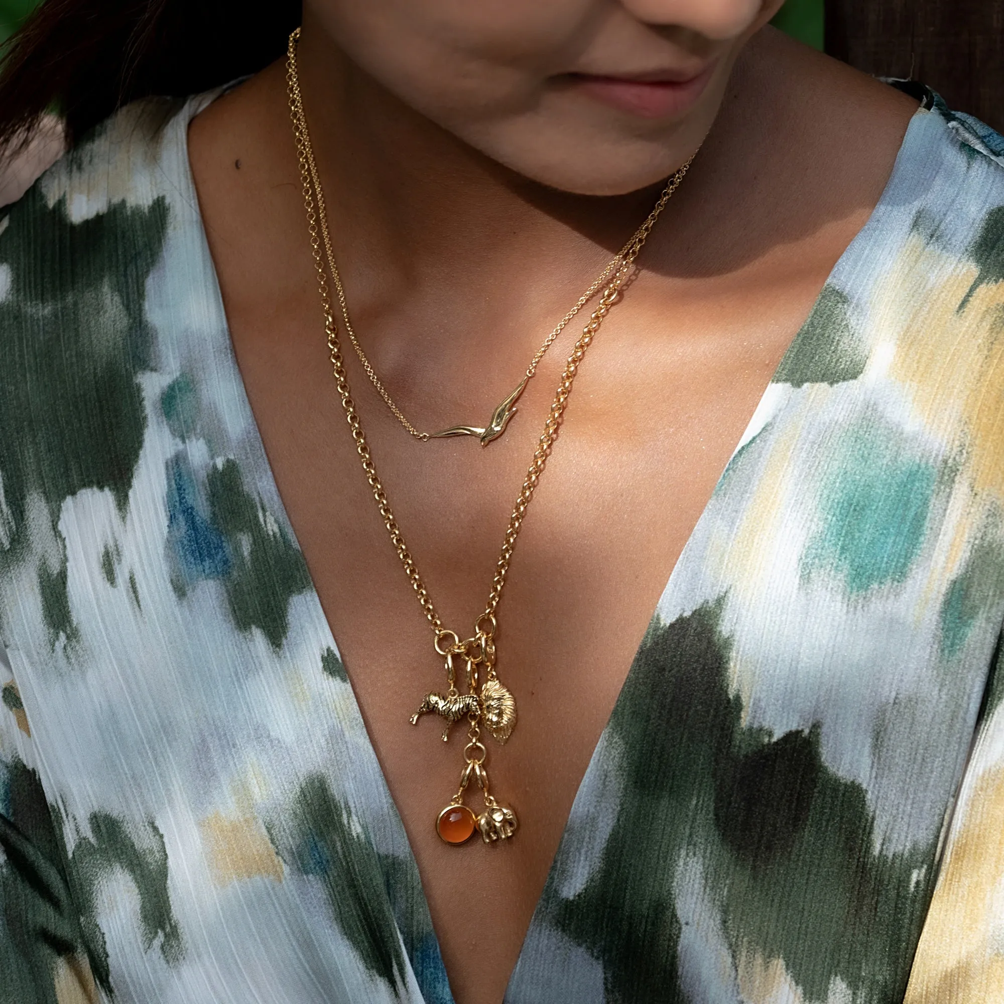 Gold Plated Lion Head Leo Zodiac Charm sold by Lily Charmed product image thumbnail 3