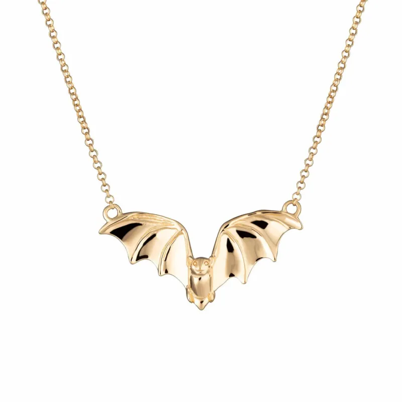 Gold Plated Bat Necklace sold by Lily Charmed