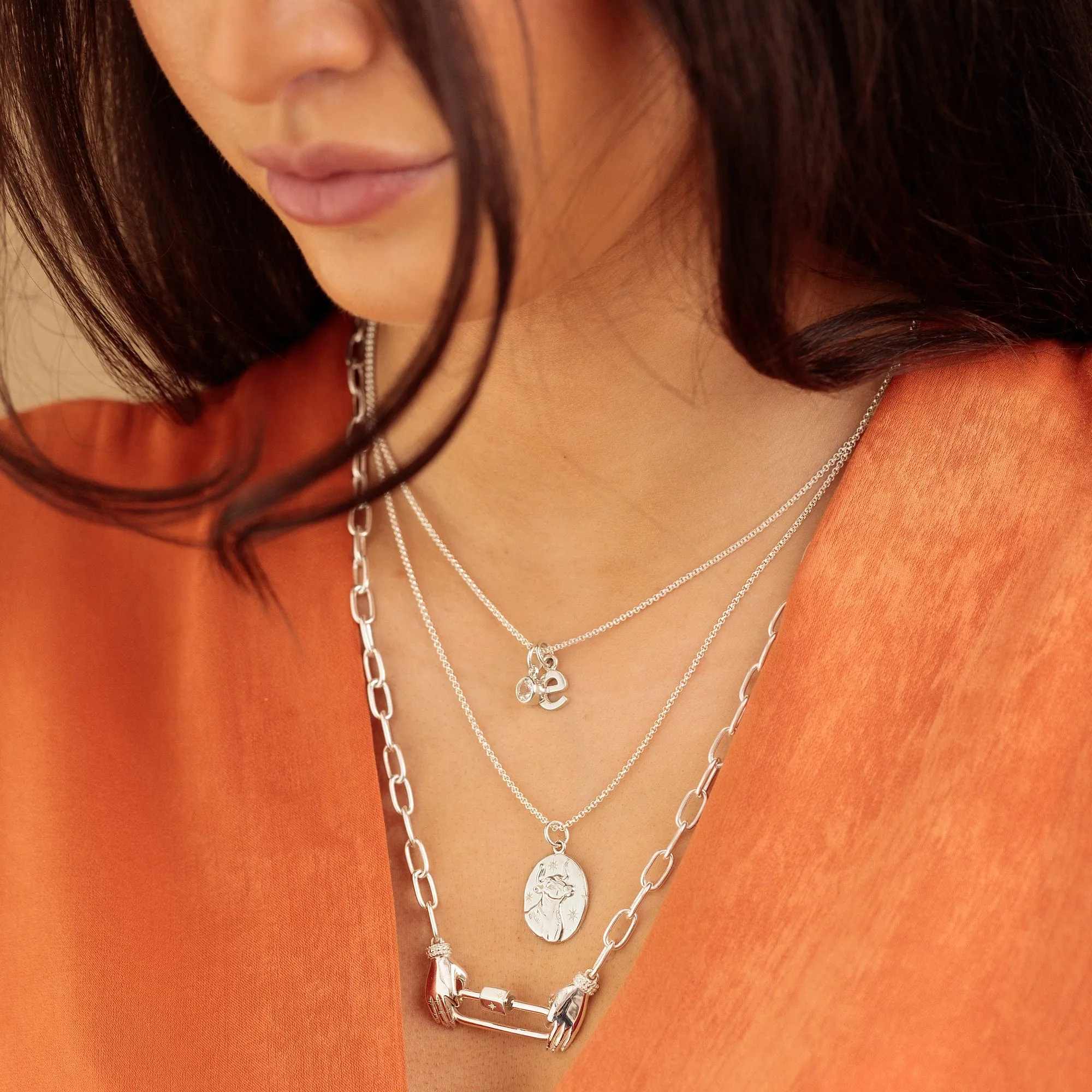 Engraved Silver Taurus Zodiac Charm Necklace sold by Lily Charmed product image thumbnail 3