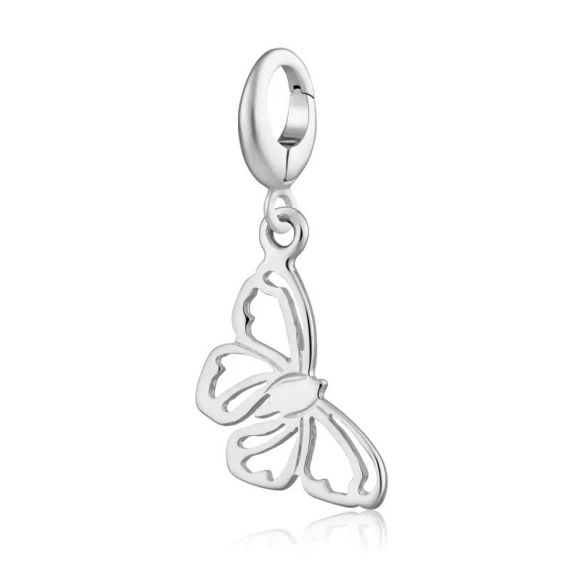 Silver Butterfly Charm sold by Lily Charmed