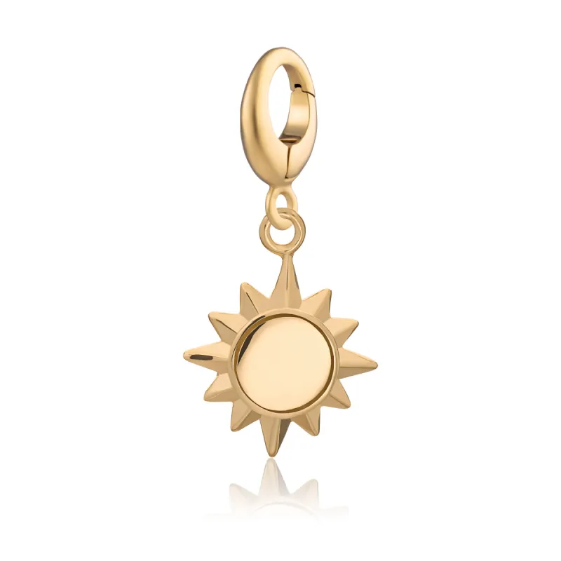 Gold Plated Sunshine Charm sold by Lily Charmed