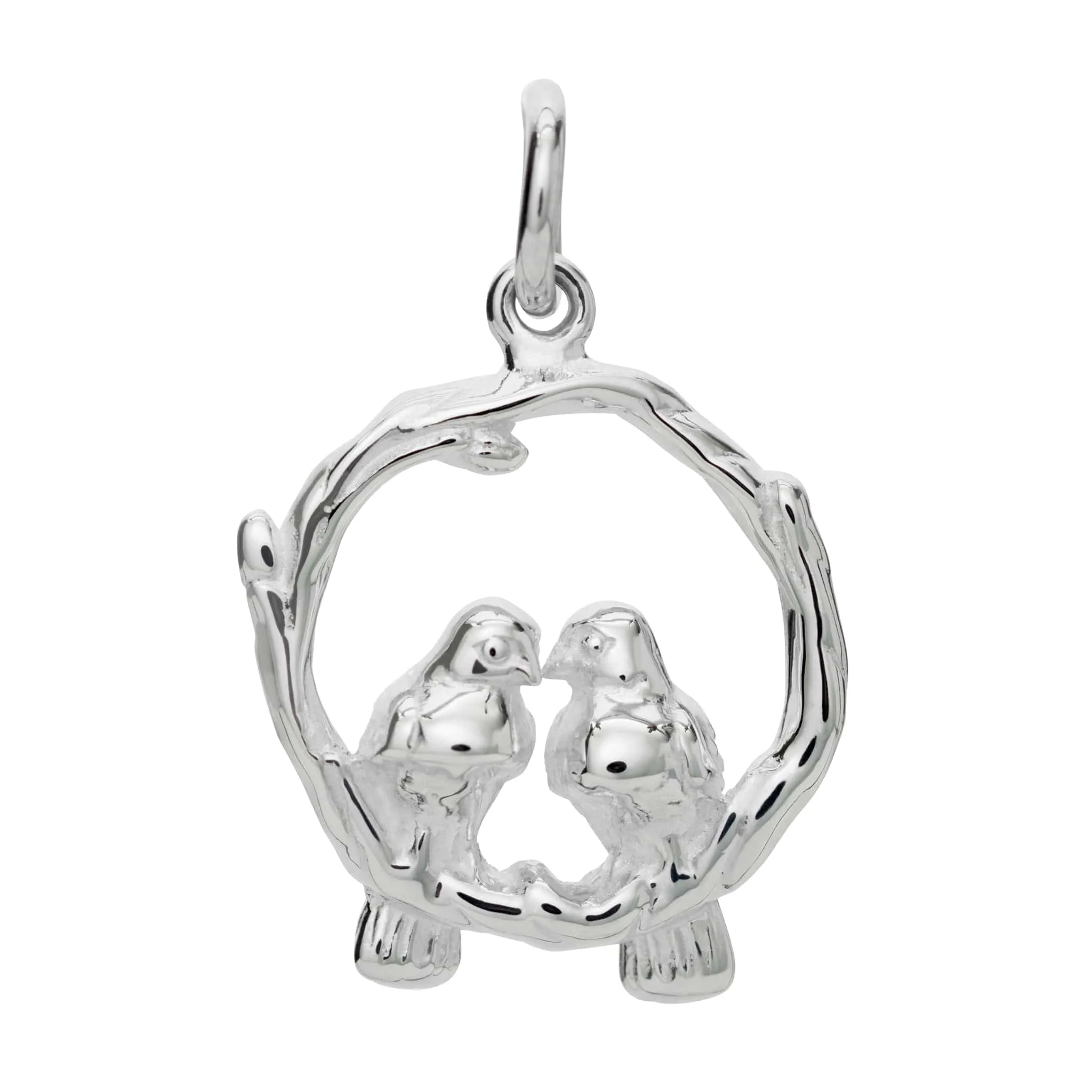 Silver Love Birds Charm sold by Lily Charmed