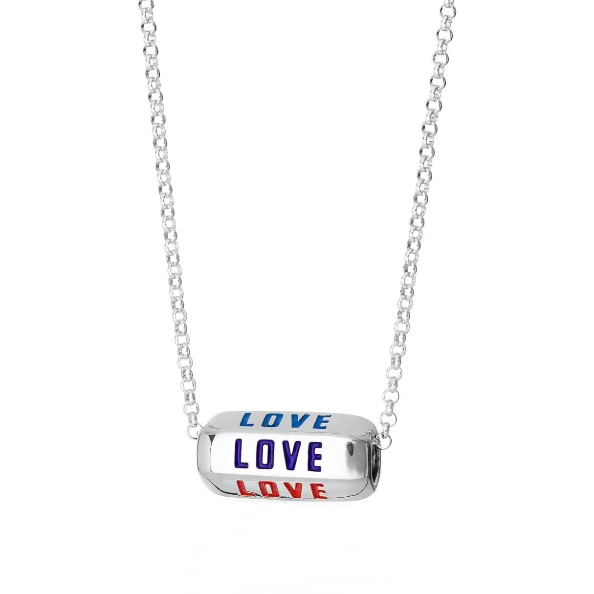 Silver Love is All Around Necklace (Rainbow) sold by Lily Charmed
