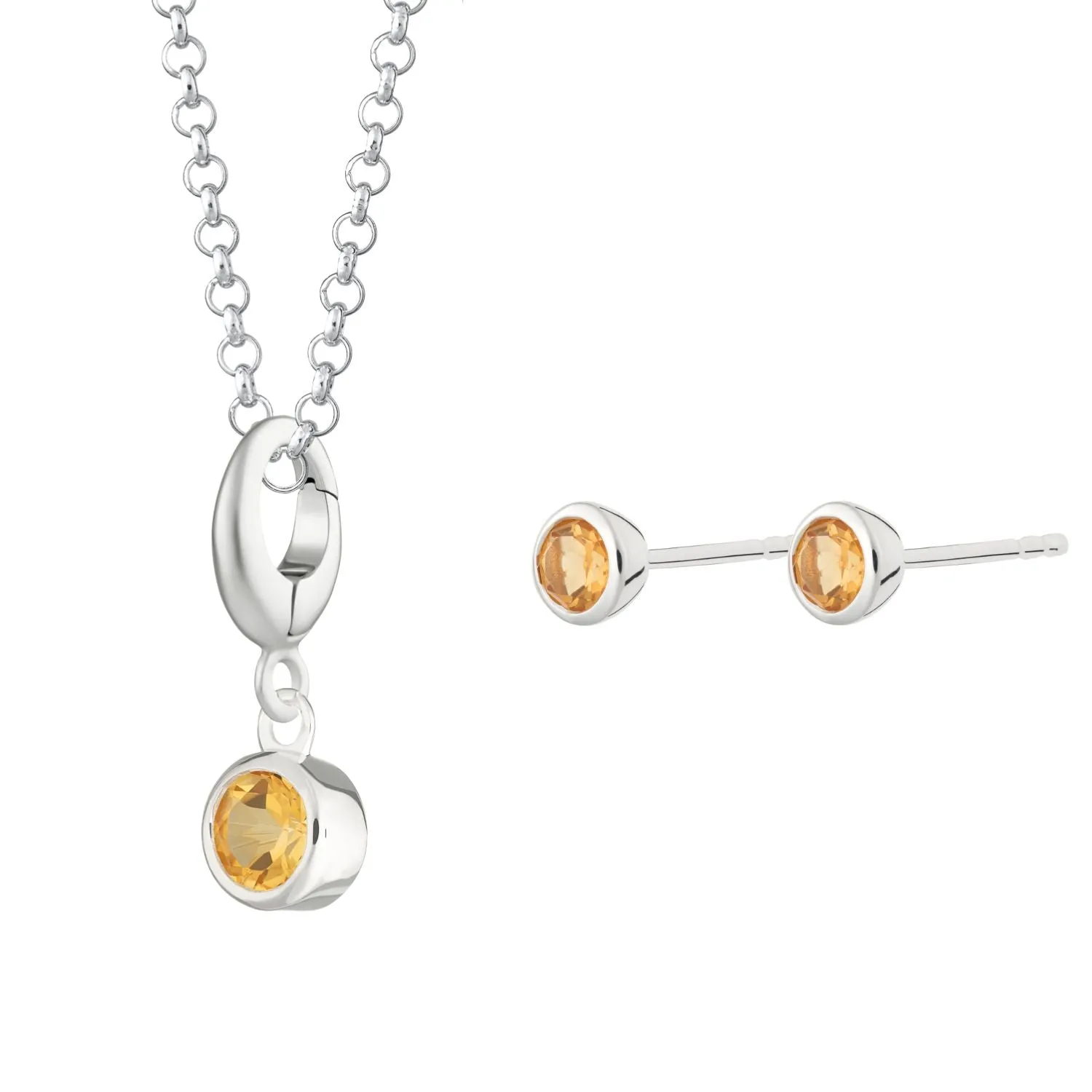 November Birthstone Jewellery Set (Citrine) sold by Lily Charmed