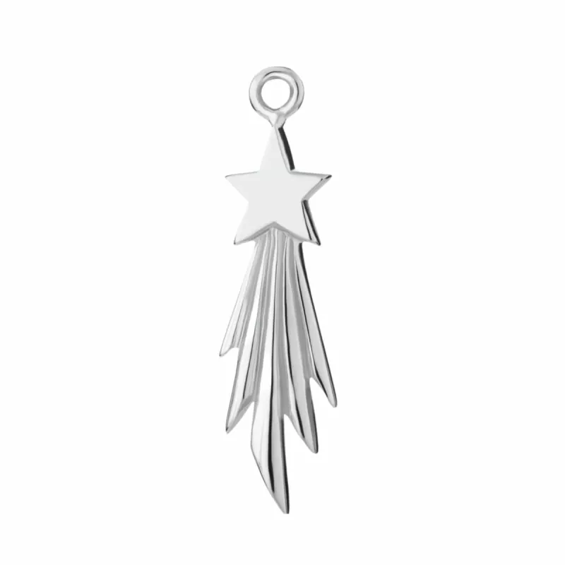 Silver Shooting Star Single Earring Charm sold by Lily Charmed