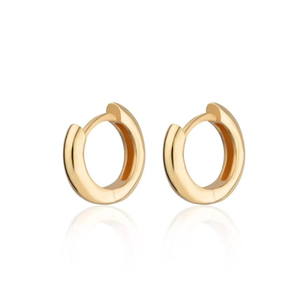 Gold Plated Huggie Hoop Earrings sold by Lily Charmed