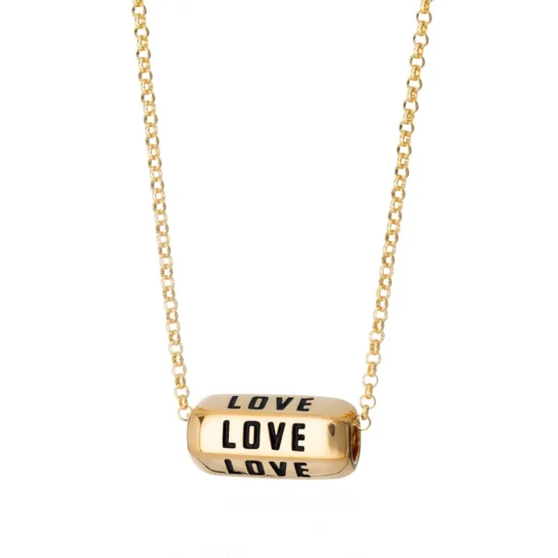 Gold Love is All Around Necklace (Black) sold by Lily Charmed