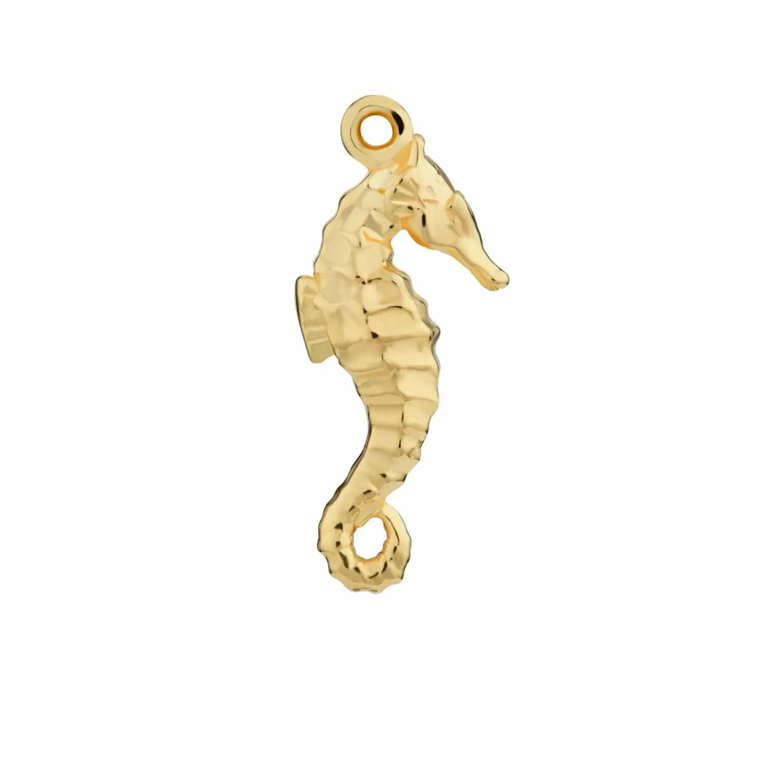 Gold Plated Seahorse Single Earring Charm sold by Lily Charmed