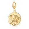 Engraved Gold Plated Leo Zodiac Charm sold by Lily Charmed