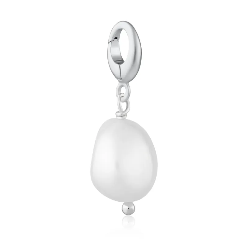 Silver Baroque Pearl Charm sold by Lily Charmed