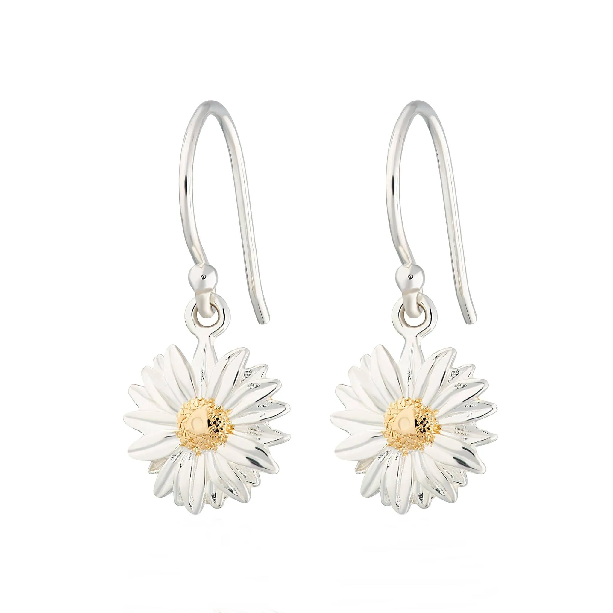 Silver Daisy Hook Earrings sold by Lily Charmed