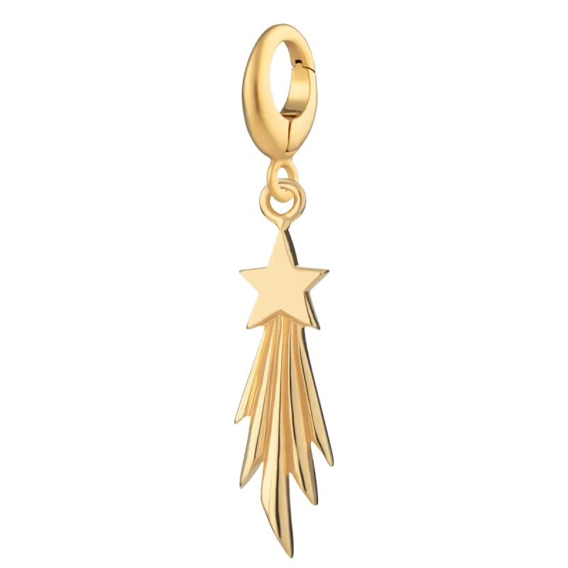 Gold Plated Shooting Star Charm sold by Lily Charmed