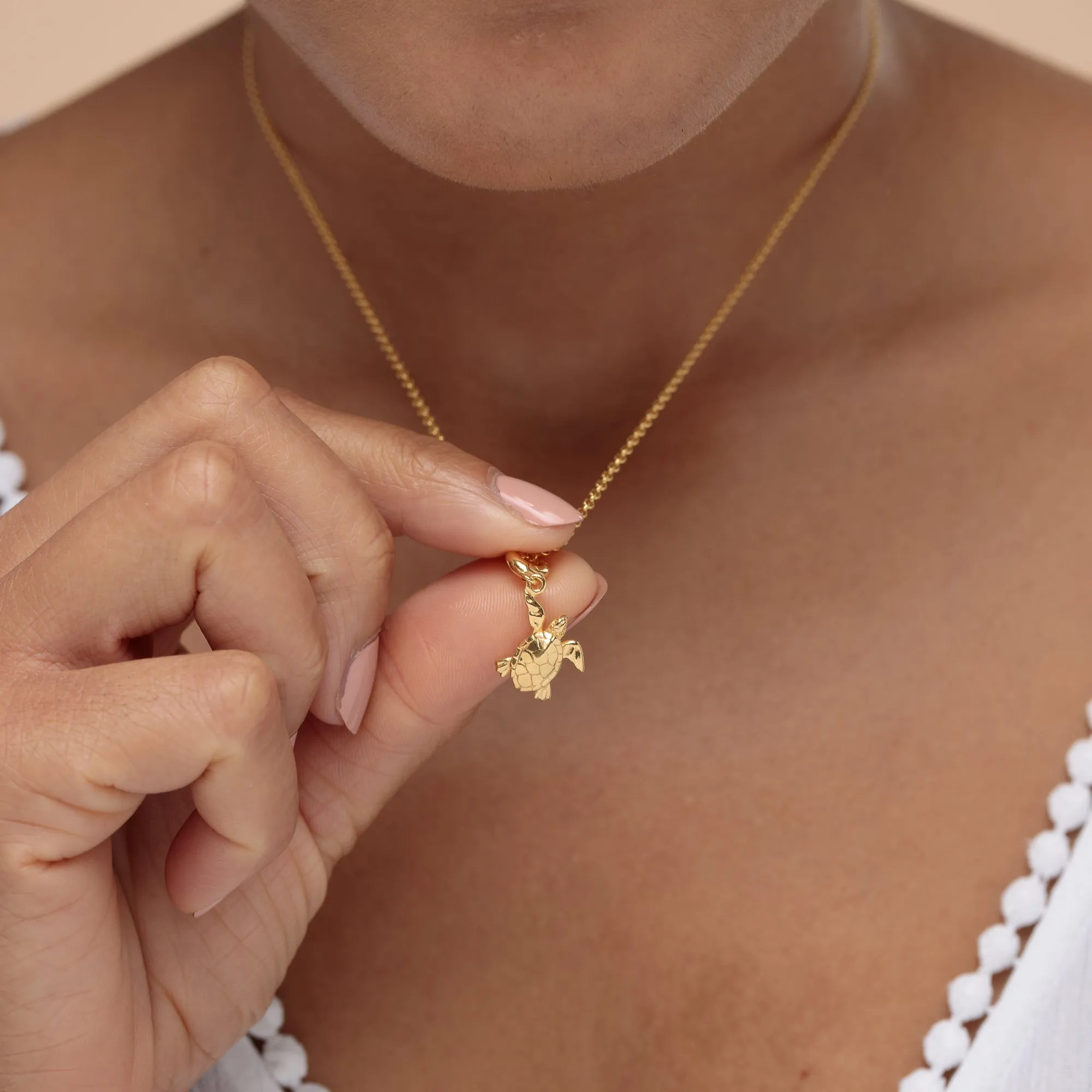 Gold Turtle Charm Necklace sold by Lily Charmed product image thumbnail 3