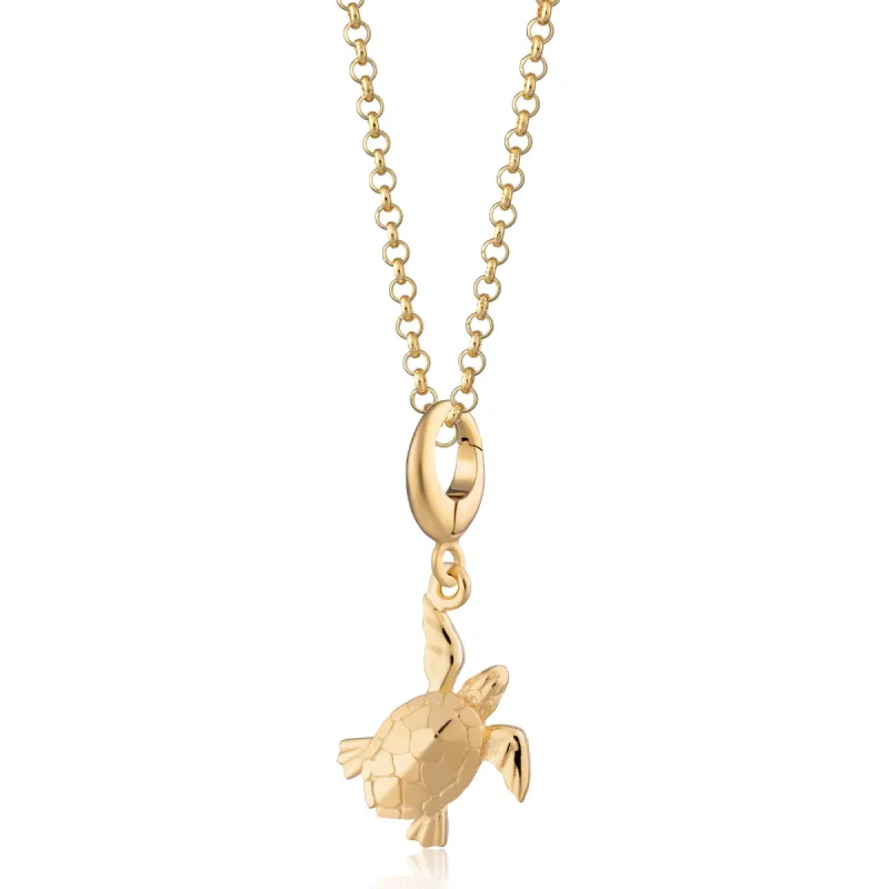 Gold Plated Turtle Necklace sold by Lily Charmed