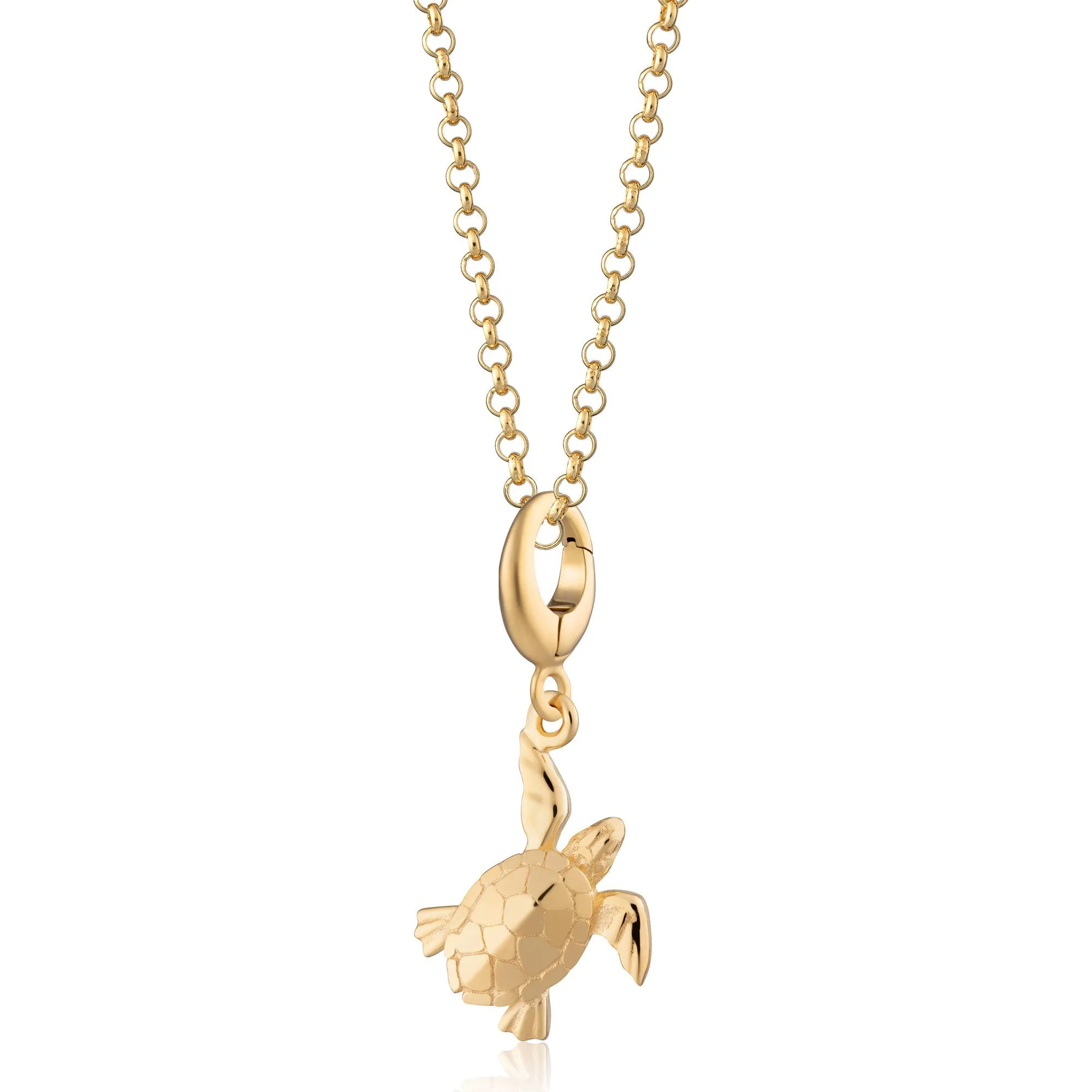Gold Turtle Charm Necklace sold by Lily Charmed