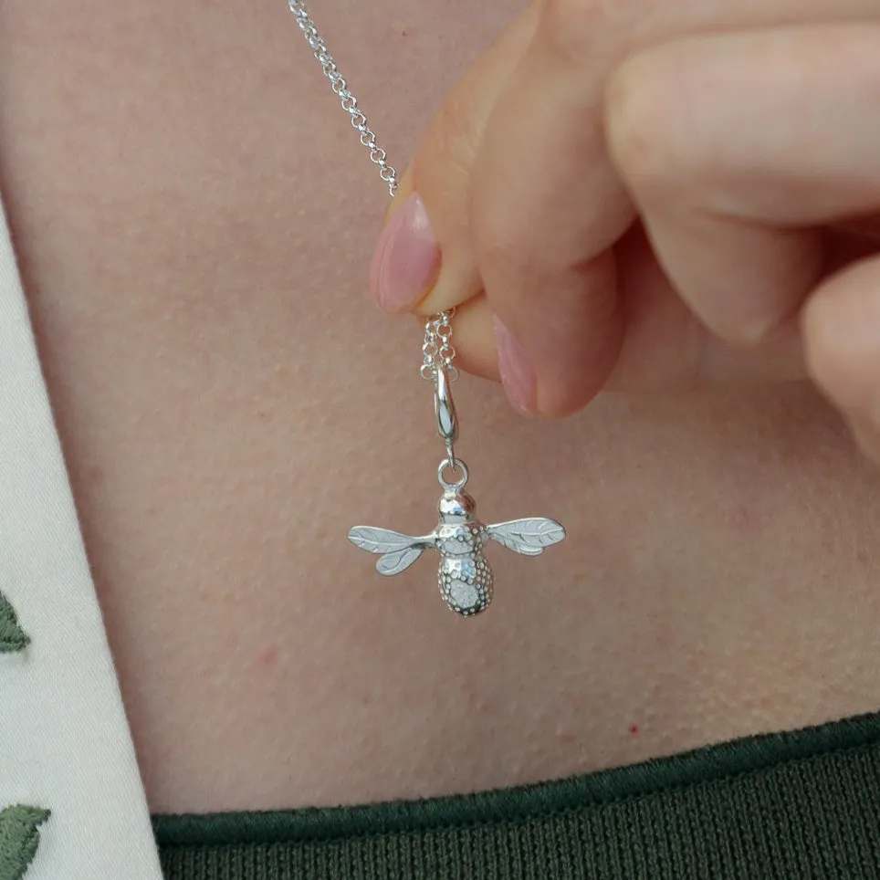 Silver Bee Charm Necklace sold by Lily Charmed product image thumbnail 2