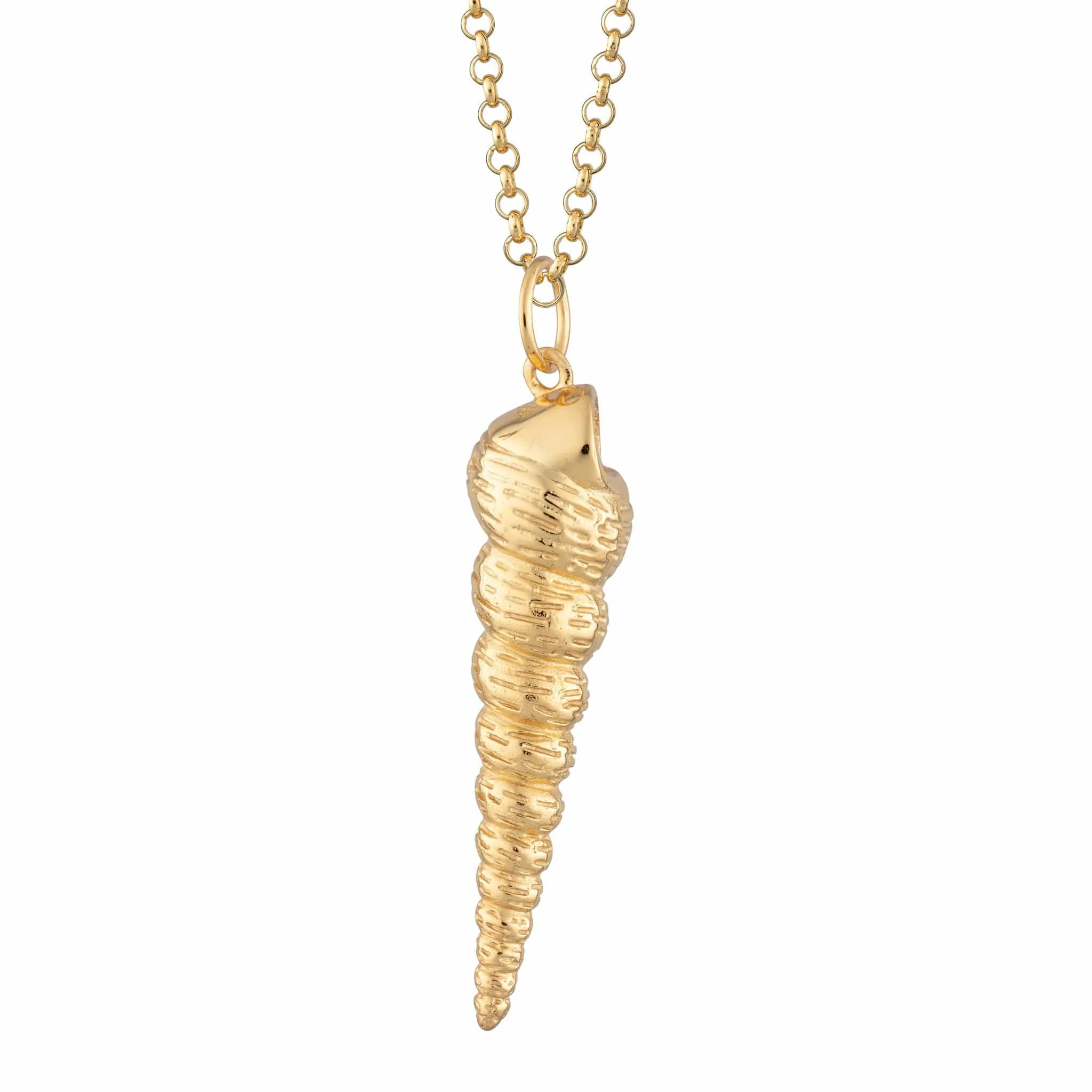 Gold Spire Shell Charm Necklace sold by Lily Charmed