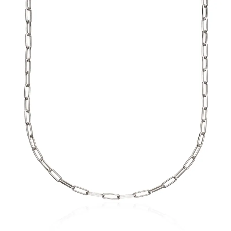 Silver Box Link Chain Necklace sold by Lily Charmed