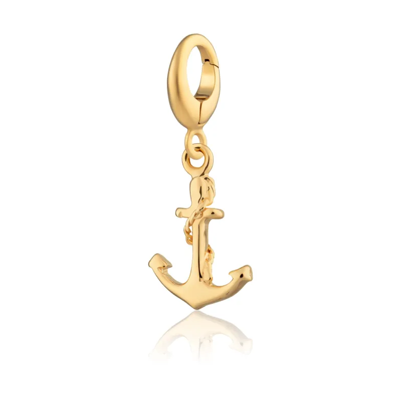 Gold Plated Anchor Charm sold by Lily Charmed