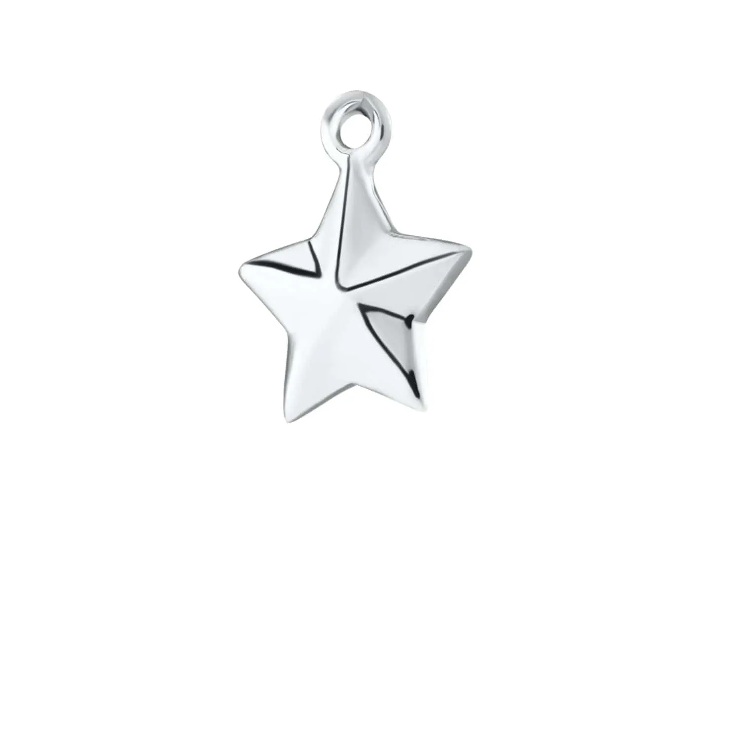 Silver Faceted Star Single Earring Charm sold by Lily Charmed